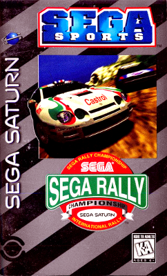 Front cover for Sega Rally Championship on the Sega Saturn.