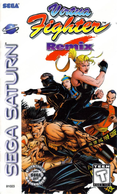 Front cover for Virtua Fighter Remix on the Sega Saturn.