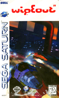 Front cover for Wipeout on the Sega Saturn.