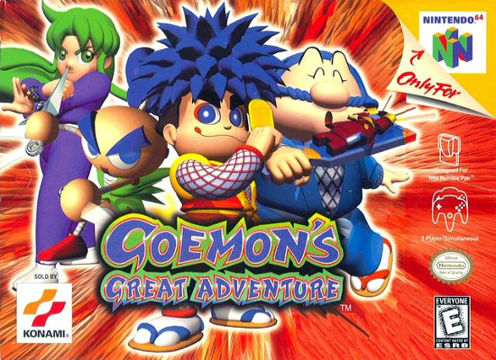 Front cover for Goemon's Great Adventure for the Nintendo 64.