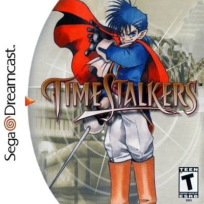 Front cover for Time Stalkers for the Sega Dreamcast.