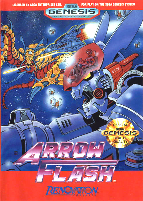 Front cover for Arrow Flash for the Sega Genesis.
