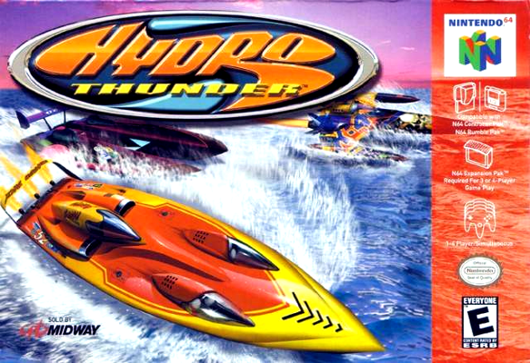 Front cover for Hydro Thunder on the Nintendo 64.