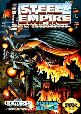 Front cover for Steel Empire for the Sega Genesis.