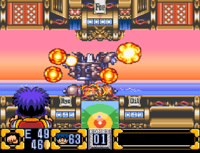 A sunset battle aboard the giant mecha robot Impact.