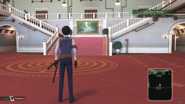Seijuro stands in the entryway of the theater.