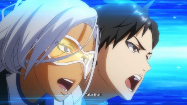 Seijuro and Anastacia prepare a cooperative attack.