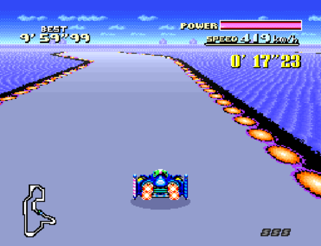 A race on an ocean themed area of the game.
