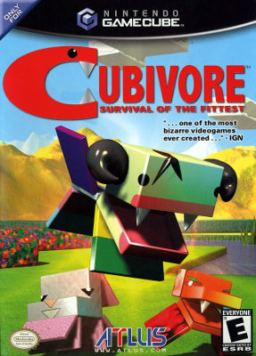 Front cover for Cubivore on the Nintendo Gamecube.