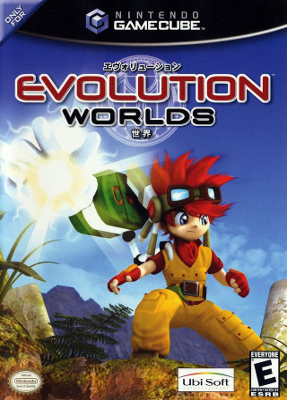 Front cover for Evolution Worlds for the Nintendo Gamecube.
