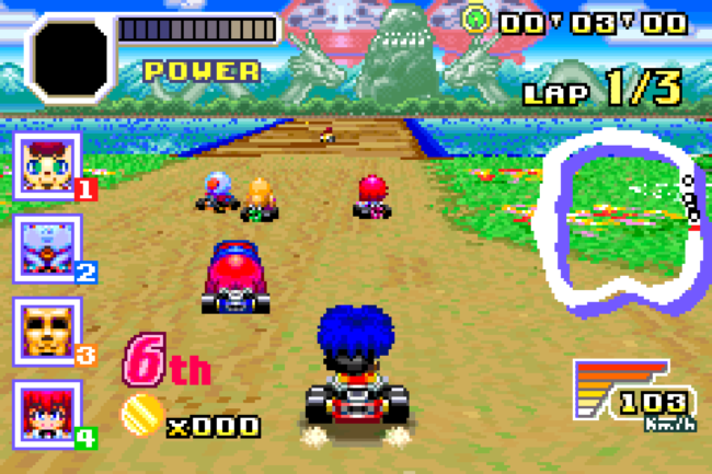 Racing in Goemon's course as Goemon.