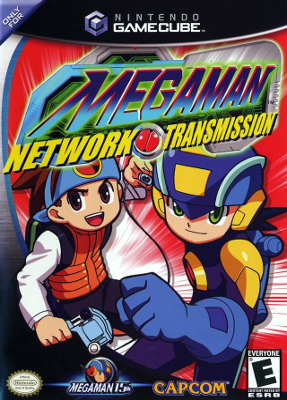 Front cover for Mega Man Network Transmission on the Nintendo Gamecube.
