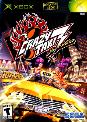 Front cover for Crazy Taxi 3: High Roller for the Microsoft Xbox.