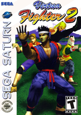 Front cover for Virtua Fighter 2 for the Sega Saturn.