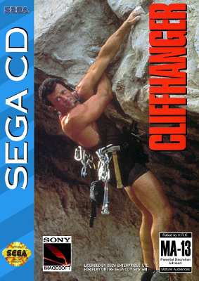 Front cover for Cliffhanger for the Sega CD.