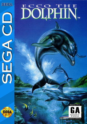 Front cover for Ecco the Dolphin for the Sega CD.
