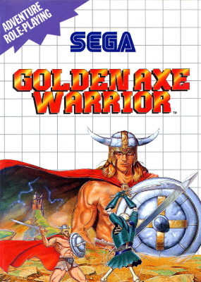 Front cover for Golden Axe Warrior on the Sega Master System.