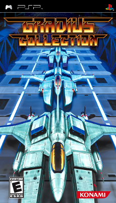 Front cover for Gradius Collection for the Sony PSP.