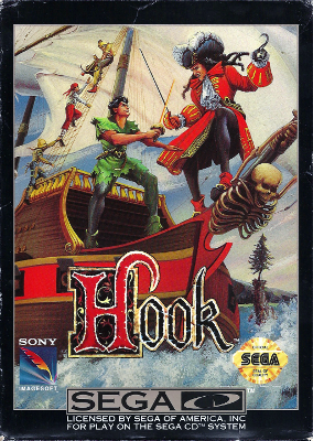 Front cover for Hook for the Sega CD.