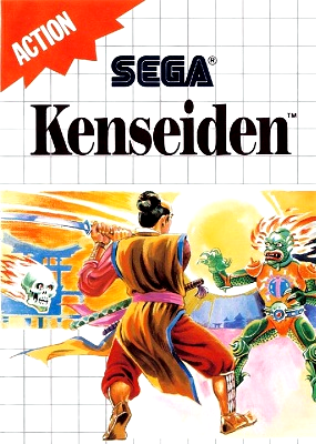 Front cover for Kenseiden on the Sega Master System.