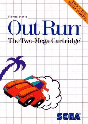 Front cover for OutRun on the Sega Master System.