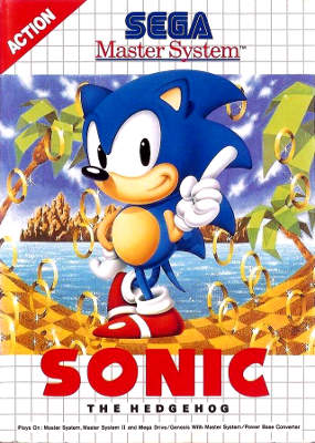 Front cover for Sonic Chaos on the Sega Master System.