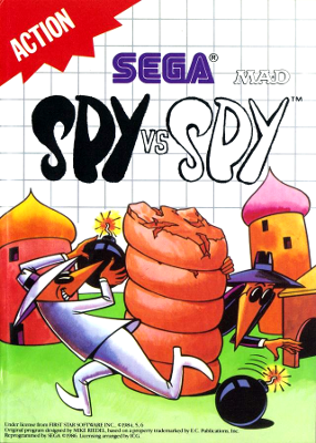 Front cover for Spy Vs. Spy on the Sega Master System.