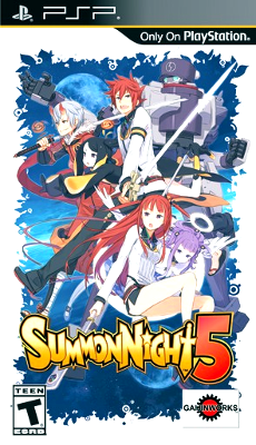 Front cover for Summon Night 5 on the Sony PSP.