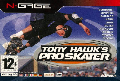 Front cover for Tony Hawk's Pro Skater on the Nokia N-Gage.