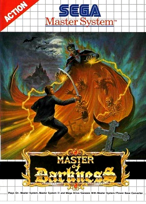 Front cover for Vampire: Master of Darkness for the Sega Master System.