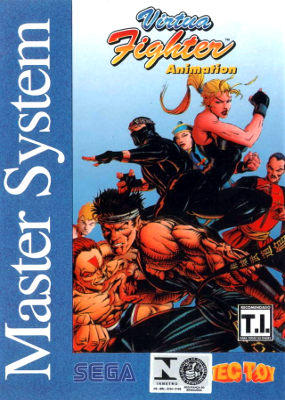 Front cover for Virtua Fighter Animation on the Sega Master System.