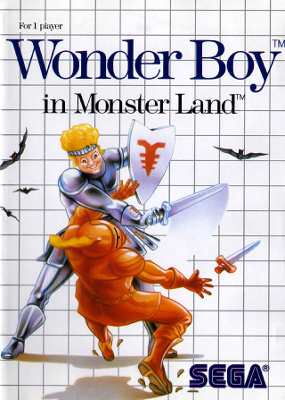Front cover for Wonder Boy in Monster Land for the Sega Master System.