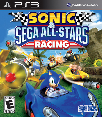 Front cover for Sonic & Sega All Stars Racing for the Sony PlayStation 3.