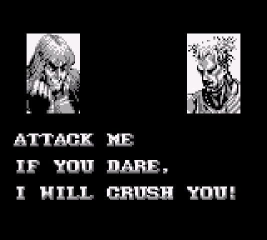 Ken taunts Guile after beating him in a fight.