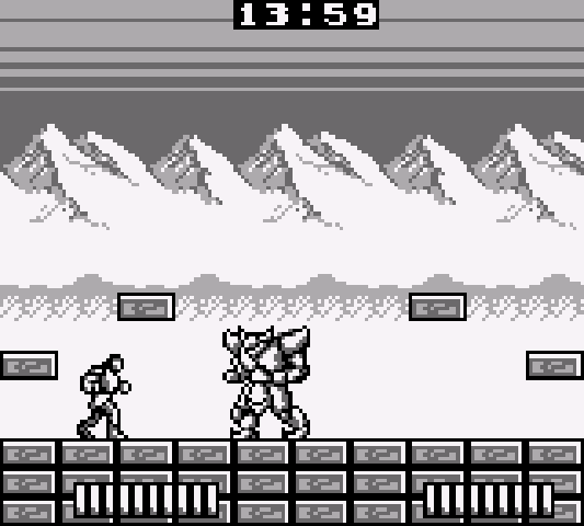 A fight against one of the earliest bosses in Castlevania: The Adventure.