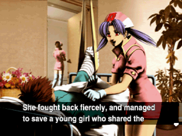 Alice nurses a young girl back to health during a storyline sequence.