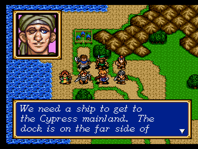 A dialogue sequence before battle.