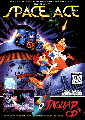 Front cover for Space Ace on the Atari Jaguar CD.