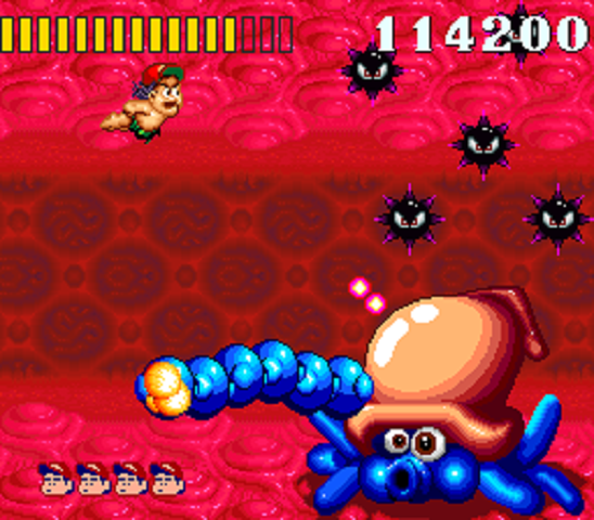 A squid boss in one of the underwater stages.