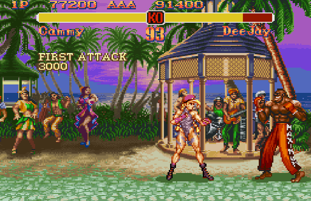Cammy battles against Dee Jay on his stage in Jamaica.