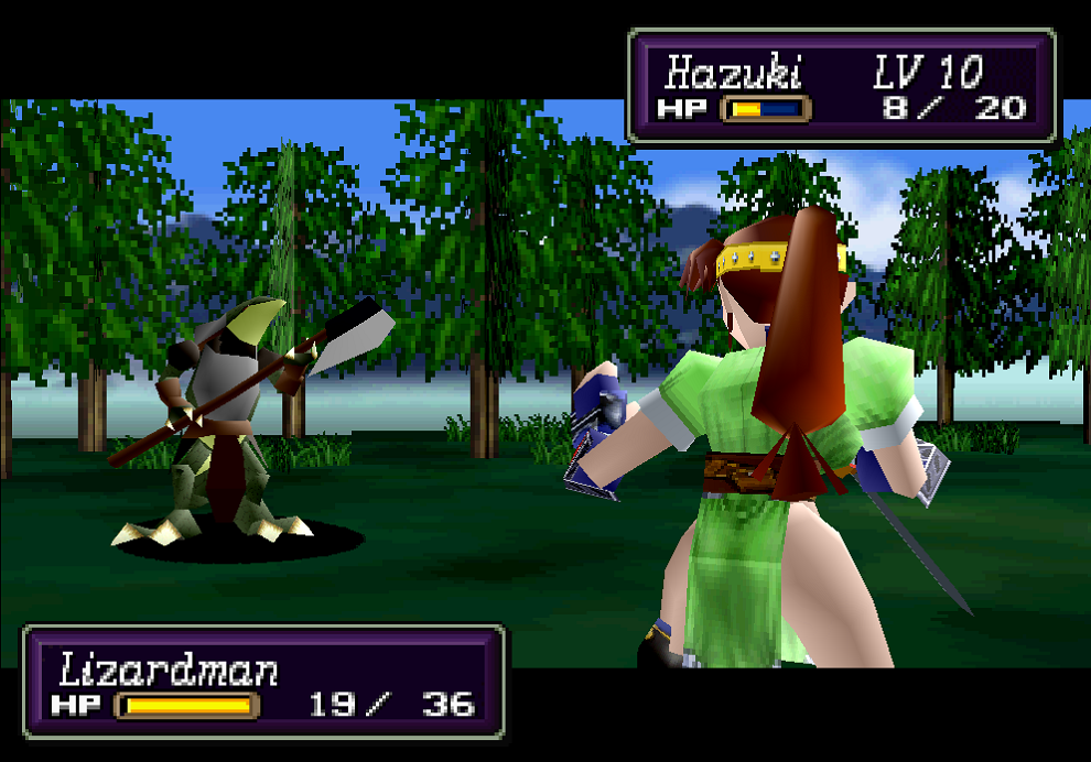 Attacking an enemy in the midst of battle.