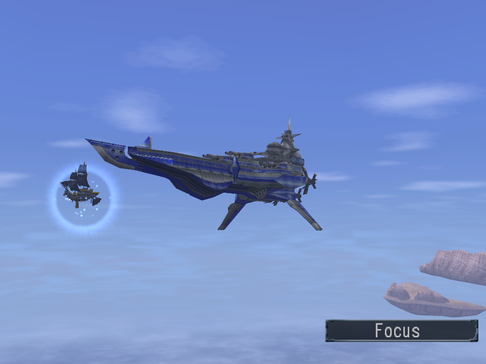 Two ships flying next to each other during one of the dramatic ship battles.