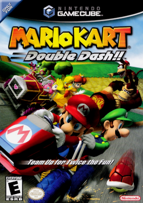 Front cover for Mario Kart: Double Dash on the Nintendo Gamecube.