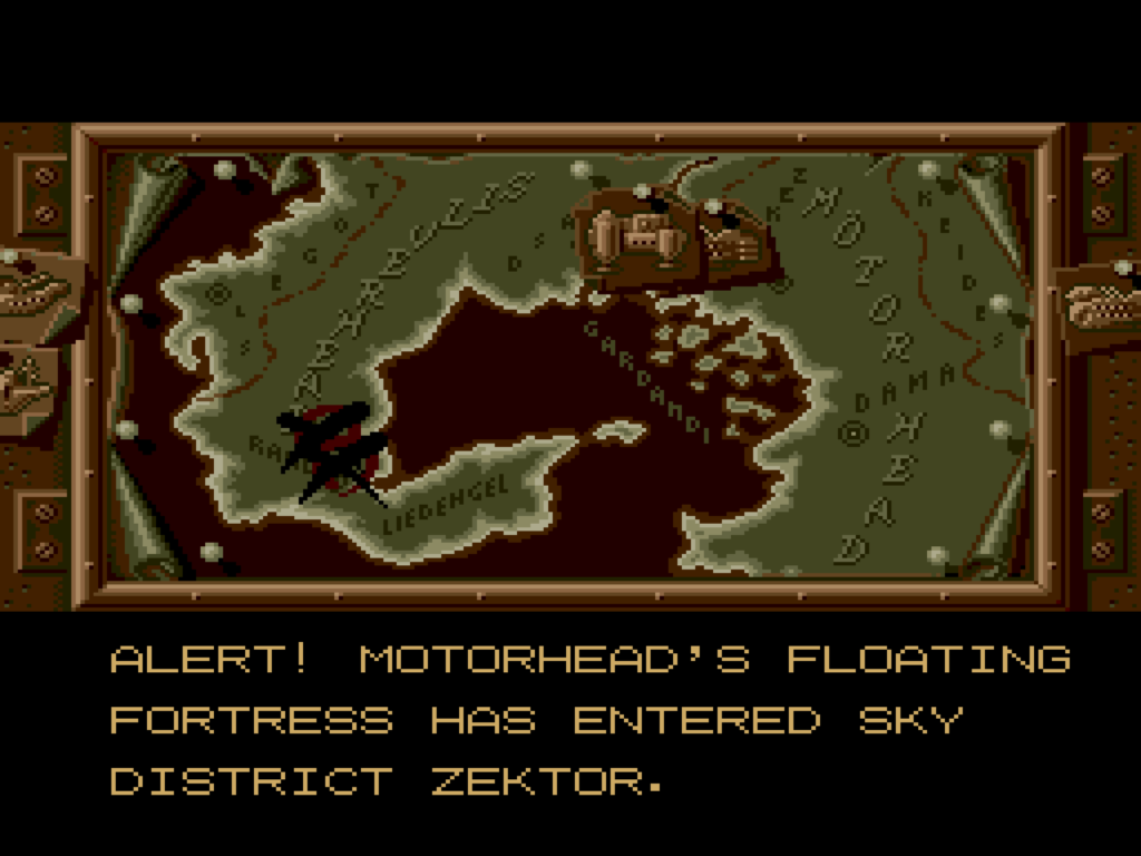 A story sequence in between stages in Steel Empire.