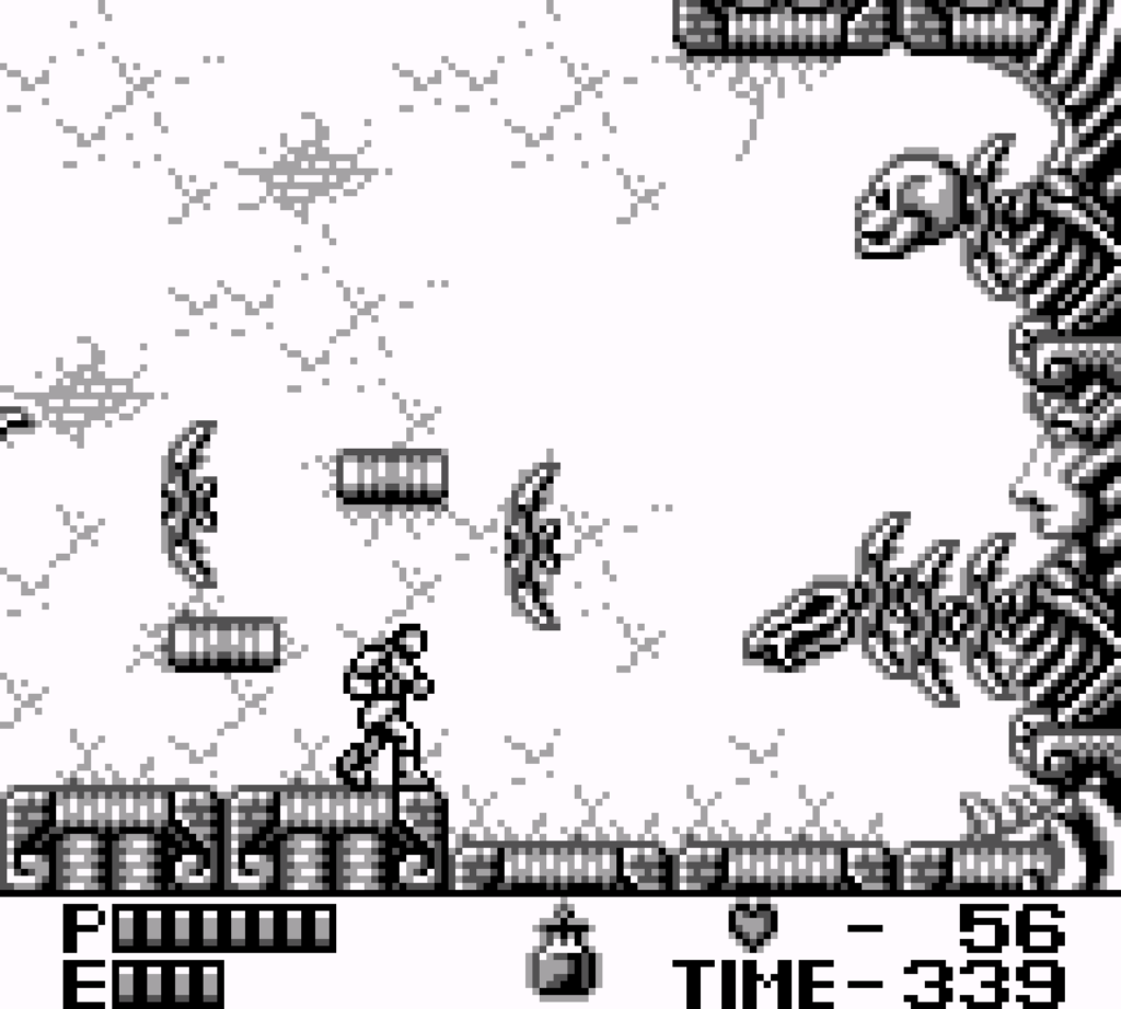 Christopher Belmont fights against one of the early boss characters.