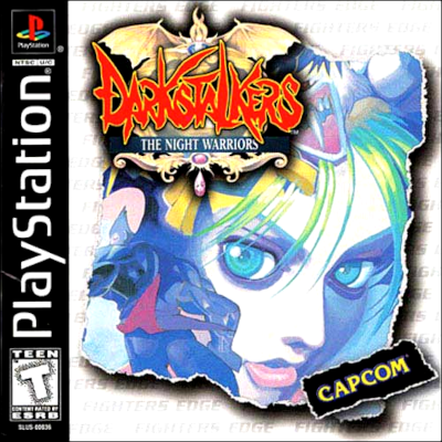 Front cover for Darkstalkers: The Night Warriors for the Sony PlayStation.