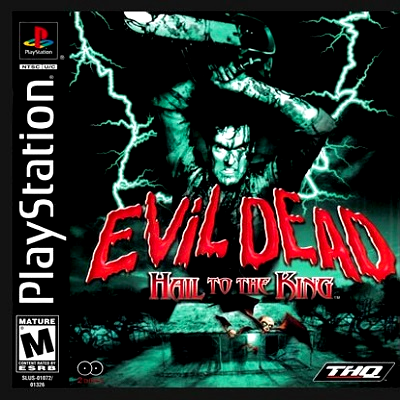 Front cover for Evil Dead: Hail to the King for the Sony PlayStation.