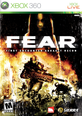 Front cover for F.E.A.R. on Xbox 360.