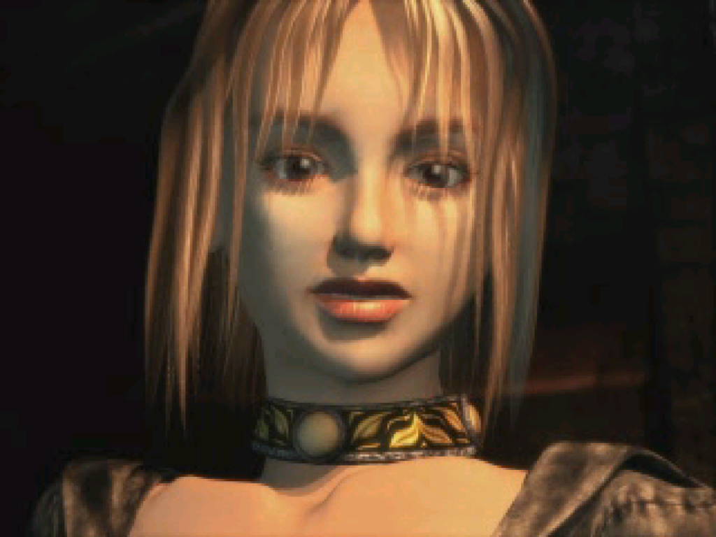 The character Koudelka in an FMV sequence.