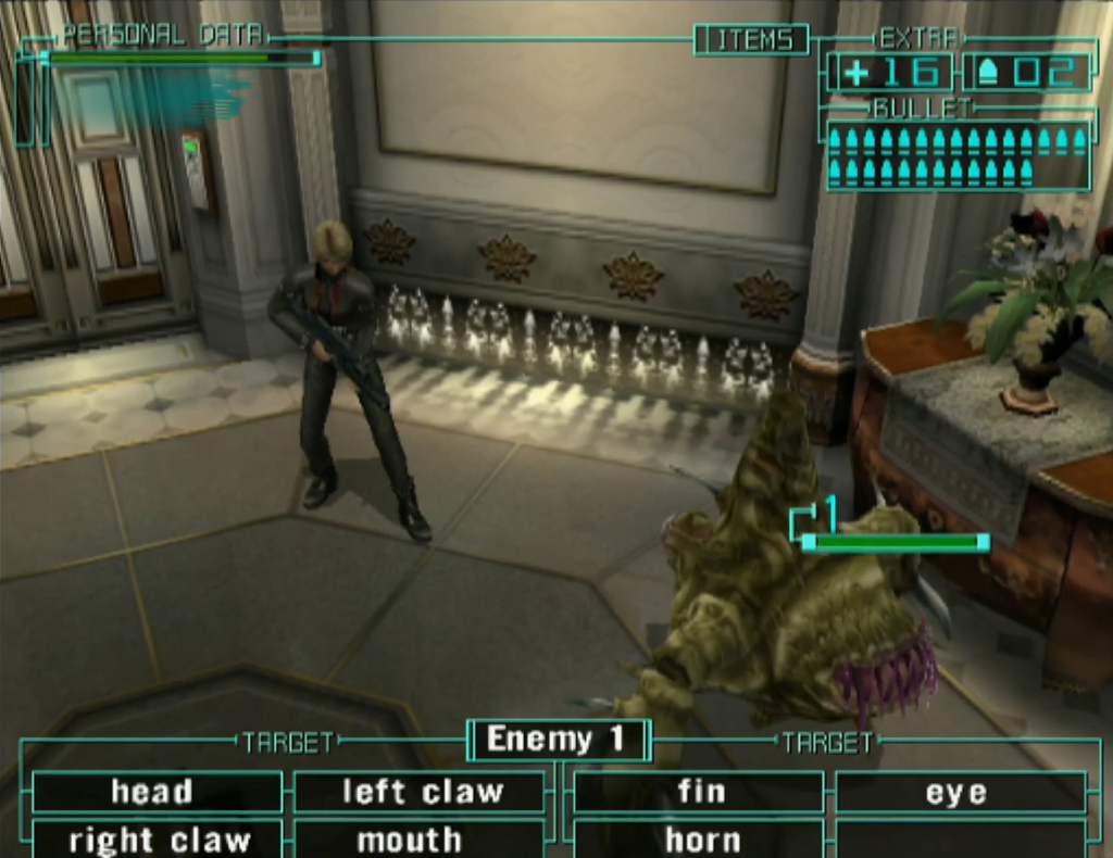 Rio does battle against an alien creature.